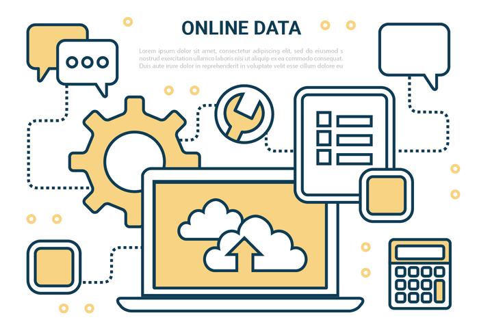 Flat Online Marketing Vector Icons