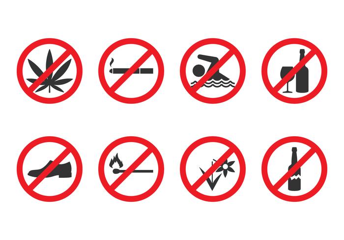 Vector Prohibited Signs