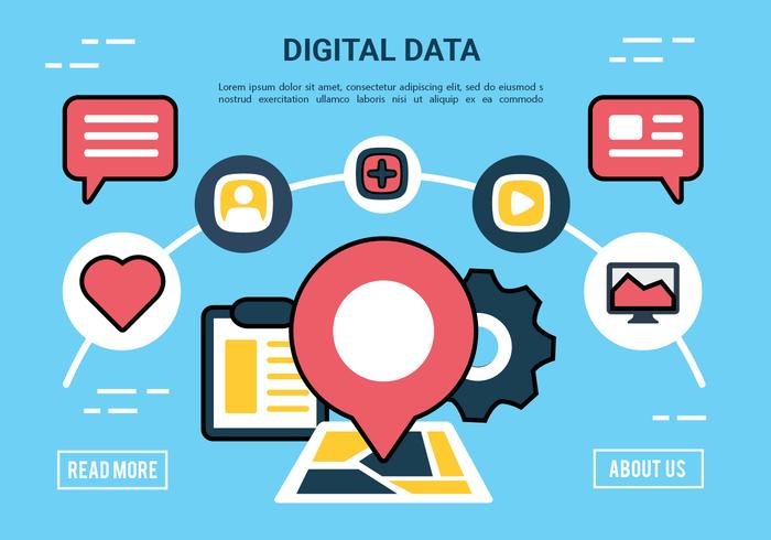 Free Flat Line Marketing Vector Elements