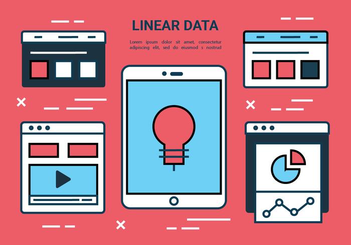 Free Flat Line Marketing Vector Elements Free Flat Line Marketing Vector Elements