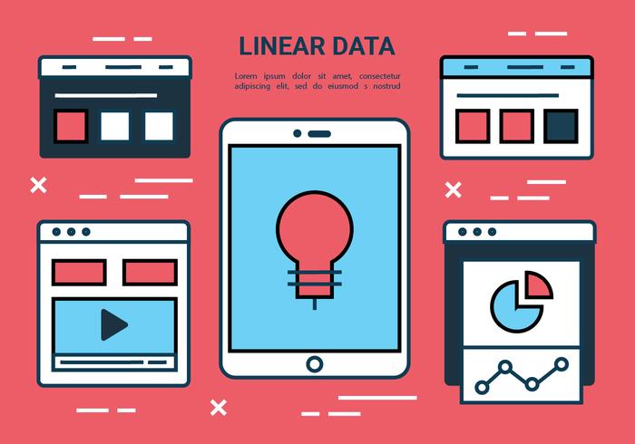 Free Flat Line Marketing Vector Elements