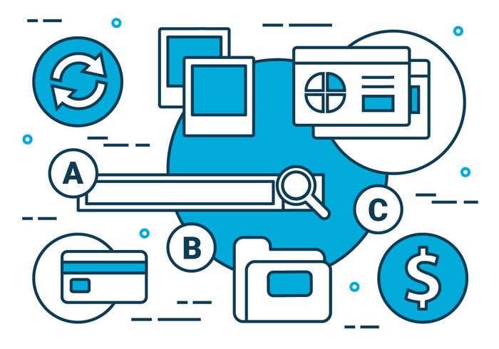 Elementos del vector de datos digital gratuito Lineal