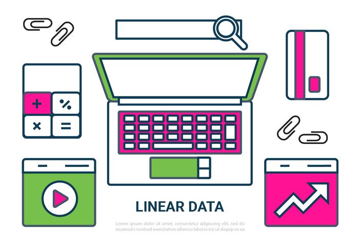 Elementos del vector de datos digital gratuito Lineal