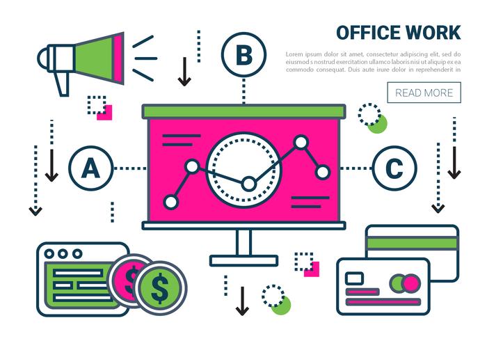 Free Linear Office Work Vector Elements Free Linear Office Work Vector Elements