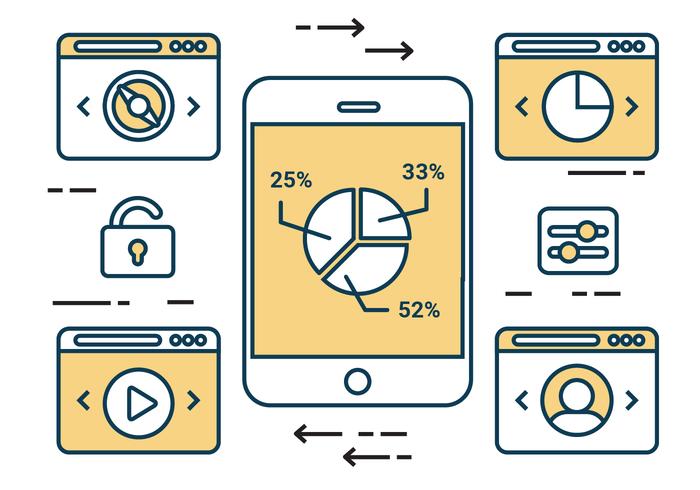 Libre de la comercialización digital vector de los elementos