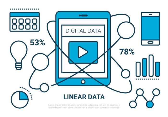 Free Flat Line Marketing Vector Icons