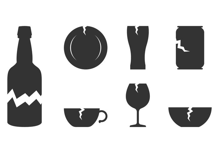 Broken Glassware vector