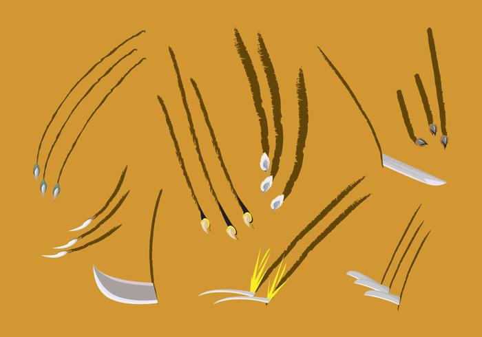 Knives and Scratch Marks Vectors