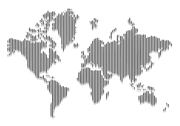 Línea Mapa del mundo vectorial vector