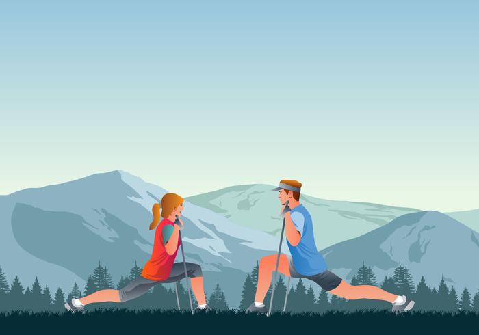 Nordic Walking Instructor Course vector