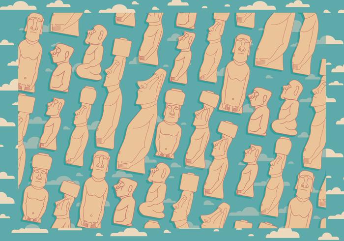 Easter Island Background Vector Easter Island Background Vector