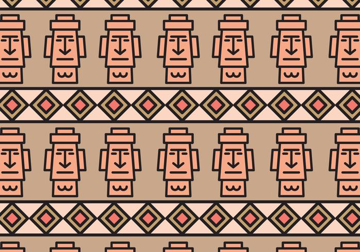 Easter Island Rock Face Pattern vector