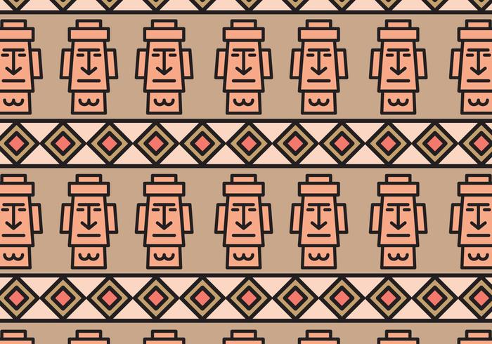 Easter Island Rock Face Pattern vector