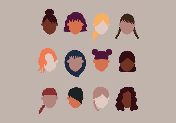 Hairstyles For Girls vector