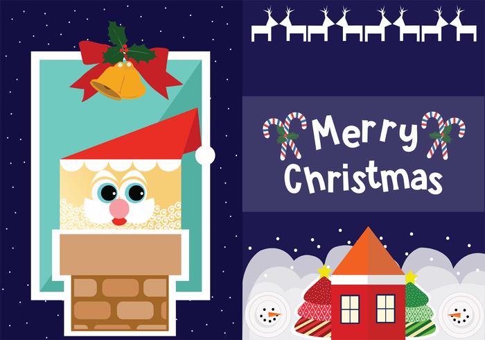 Two Christmas Tarjetas Vectors Two Christmas Tarjetas Vectors