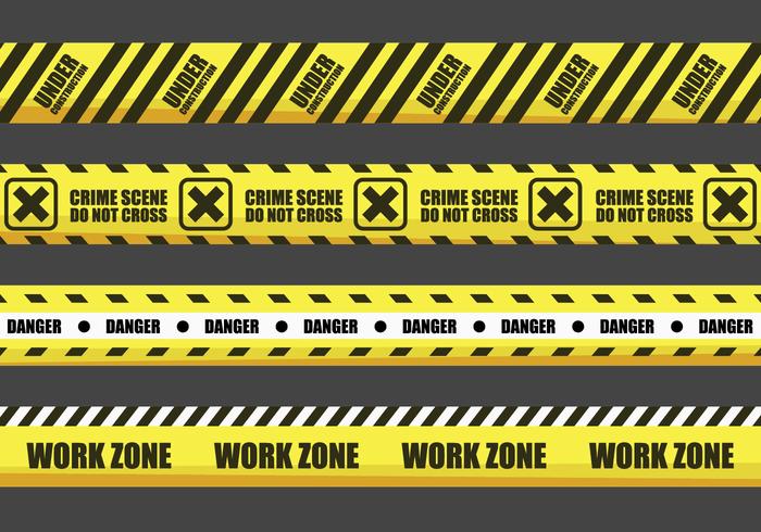 Yellow Warning Tape Vectors