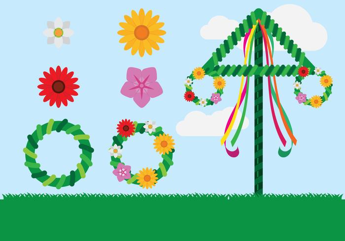 Elementos de la celebración del pleno verano vector