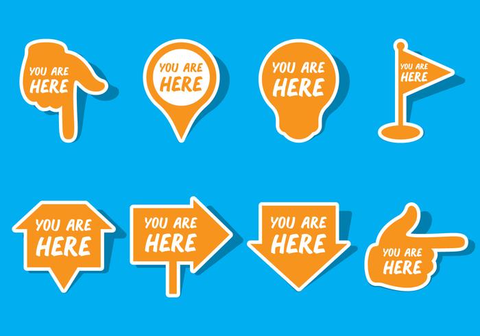 You Are Here Sign vector