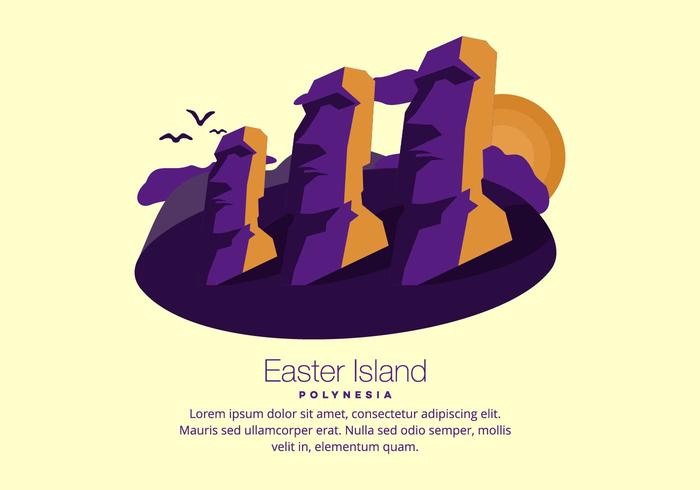 Easter Island Background vector