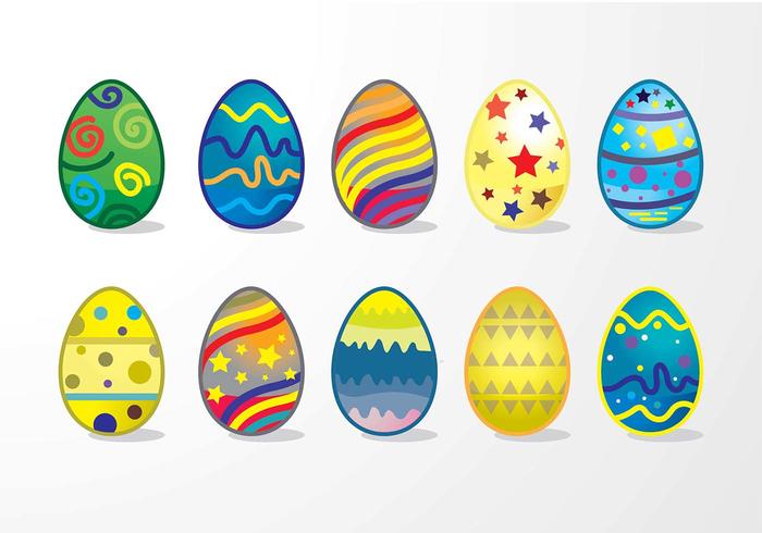 Huevos de Pascua de color Creación Variante vector