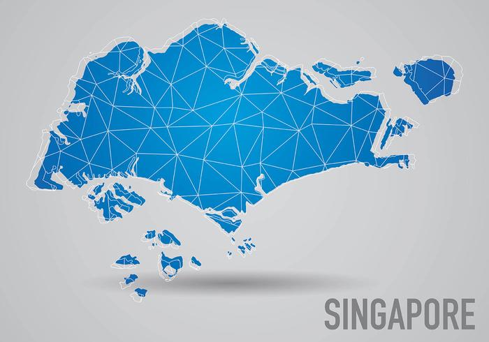 Grid Singapore Maps Background Vector