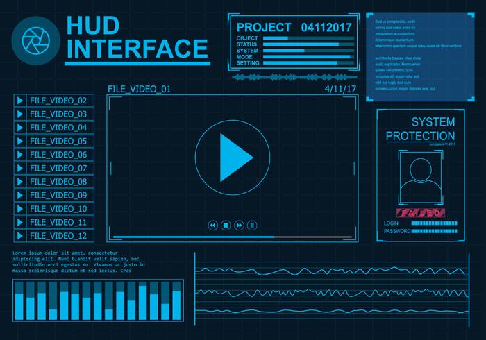 Interfaz HUD Vector Set