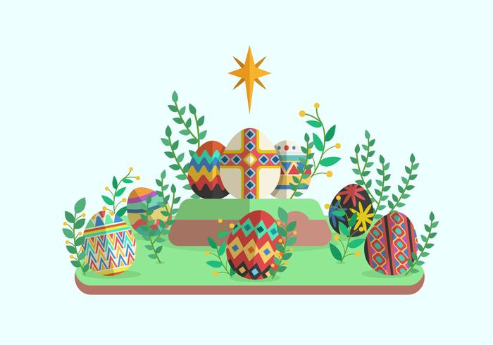 Ilustración del vector del huevo de Pascua