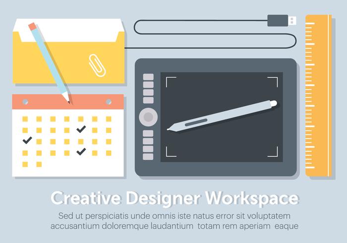 Free Flat Workstation Vector Elements