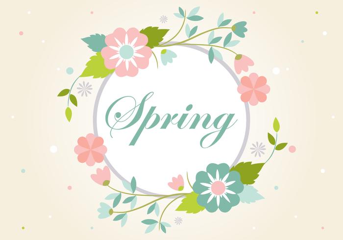 Vintage Flowers Wreath Backround vector