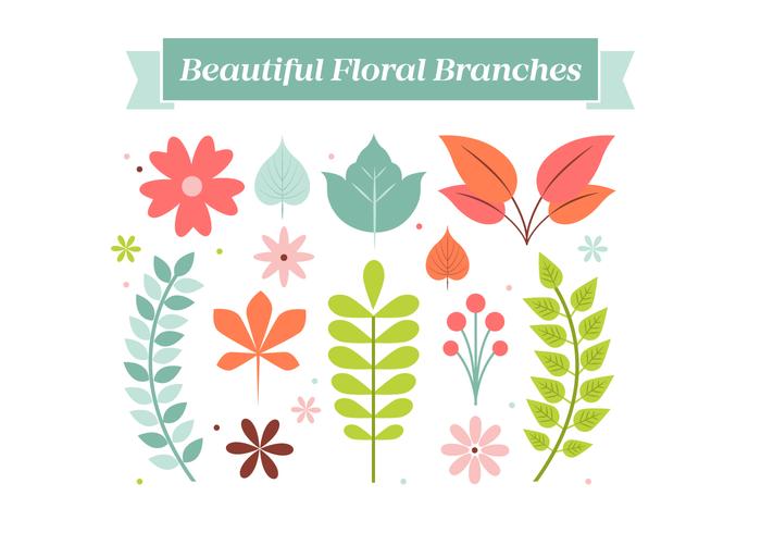 Free Vintage Flower Wreath Elements Background vector