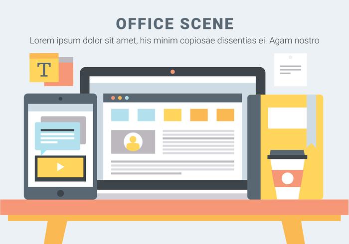 Free Office Desk Vector Elements