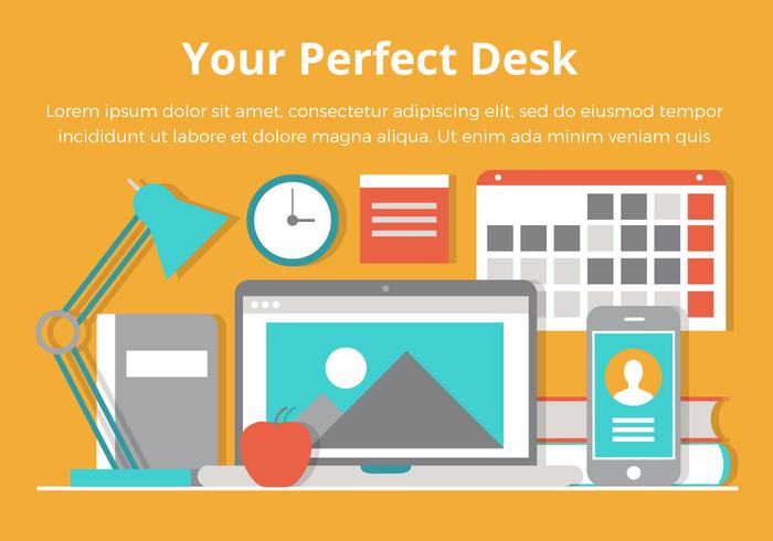 Free Desktop Vector Flat Design Illustration Free Desktop Vector Flat Design Illustration
