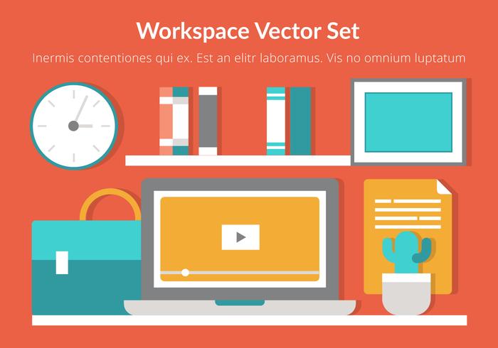 Free Workspace Vector Flat Design 