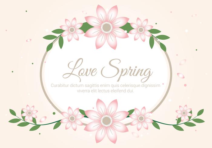 Free Spring Season Decoration Vector Background