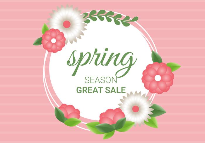 Free Spring Season Decoration Vector Background