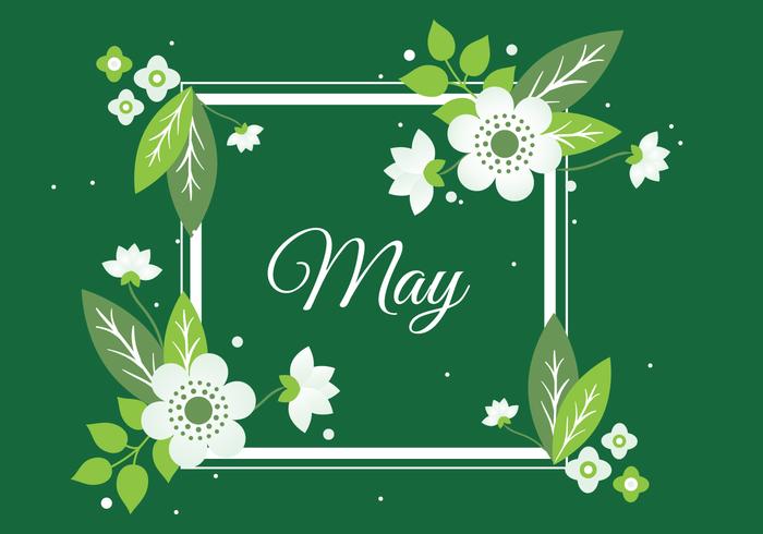 Free Spring Flower Wreath Background vector