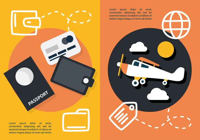 Free Flat Travel Concept Vector