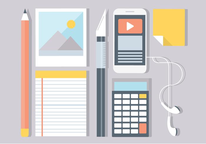 Free Flat Workspace Vector Background