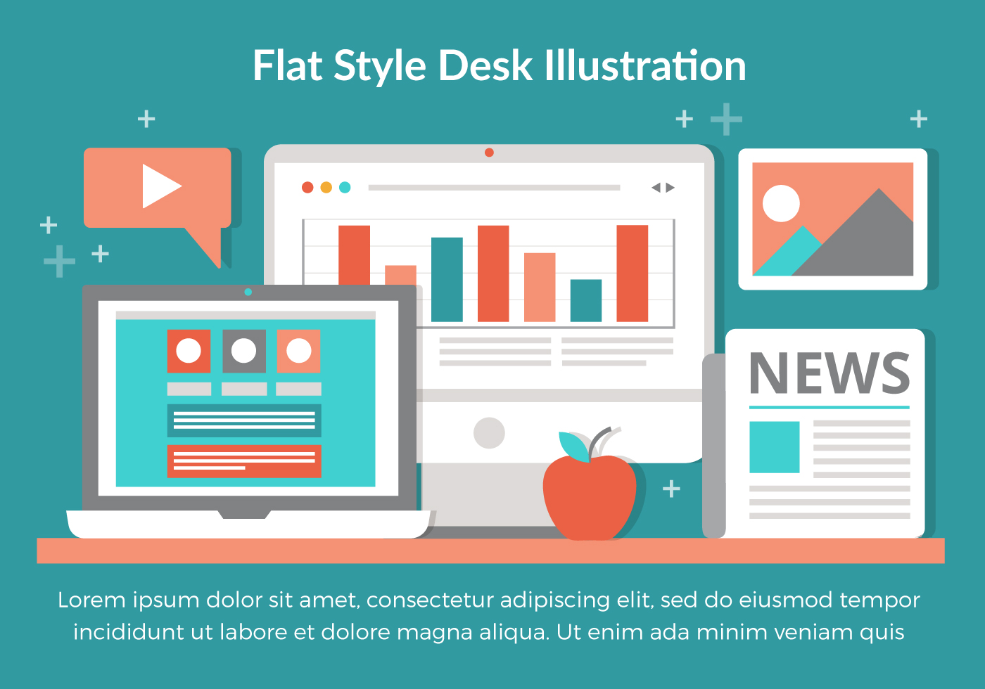 Free Vector Flat Design Desktop Elements 144840 Vector Art At Vecteezy Free Vector Flat Design Desktop Elements 144840 Vector Art At Vecteezy