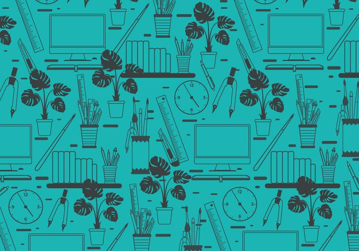 Fun Office Tools Pattern Vector