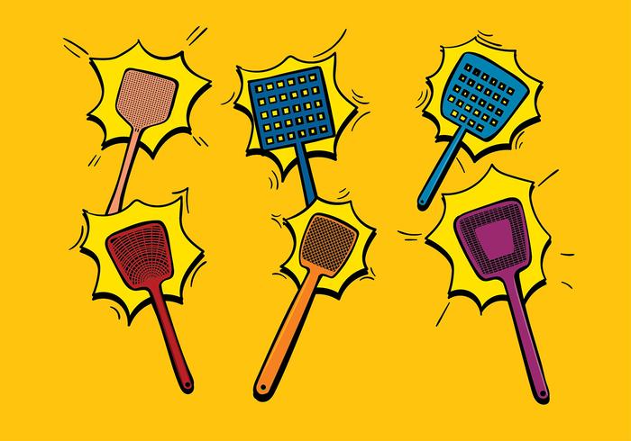 Fly Swatter Cartoon Free Vector