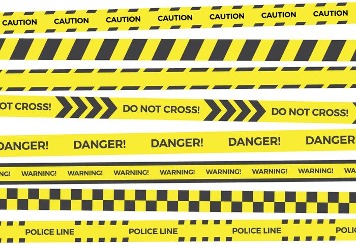 Yellow Danger Tape Vector Collections