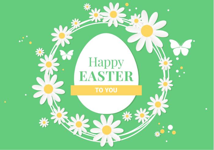 Free Spring Happy Easter Vector Illustration Free Spring Happy Easter Vector Illustration