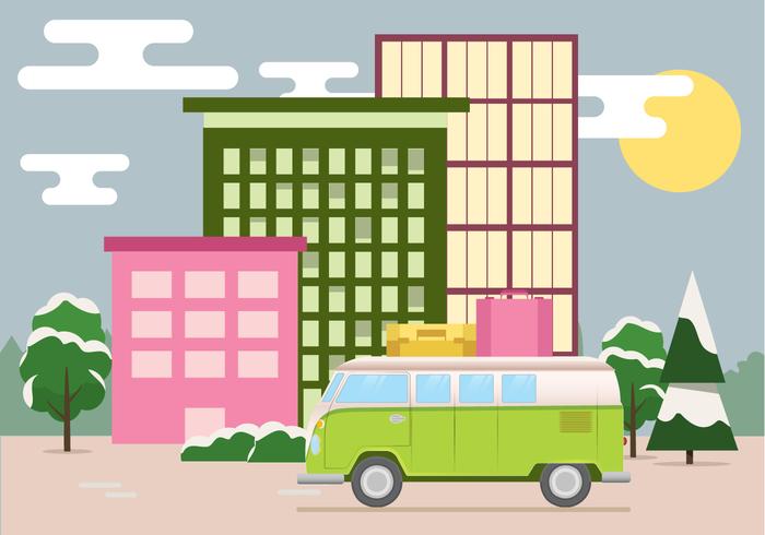 Moving Day In Winter Vector Moving Day In Winter Vector