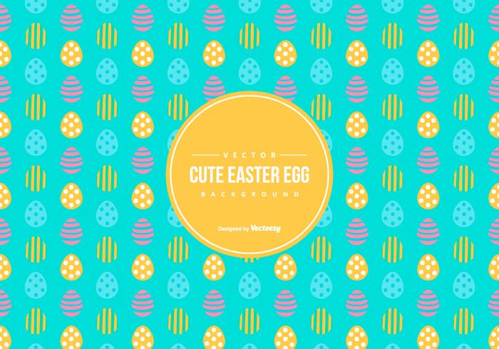 Cute Easter Egg Pattern Background vector