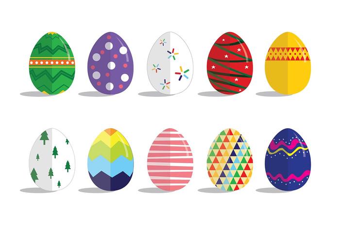 Easter Eggs Flat Design Vectors