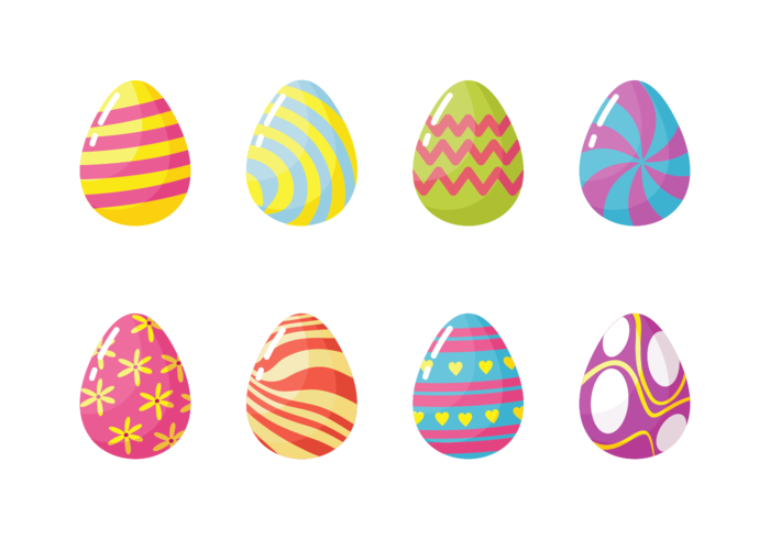 Easter Eggs Icons Vector