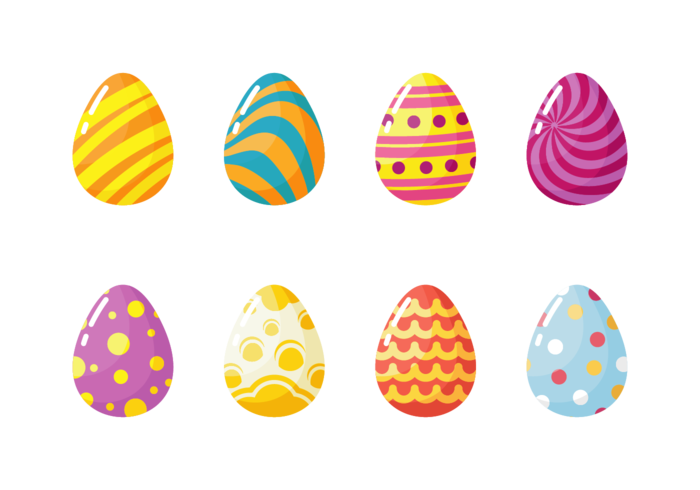 Huevos de Pascua Iconos Vector