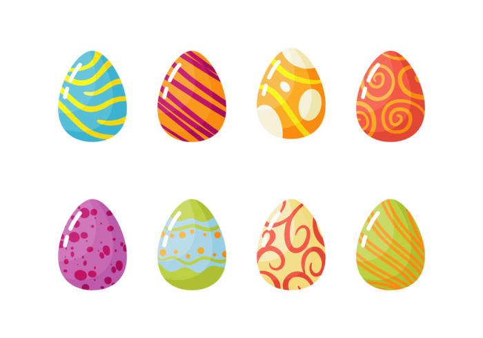 Huevos de Pascua Iconos Vector