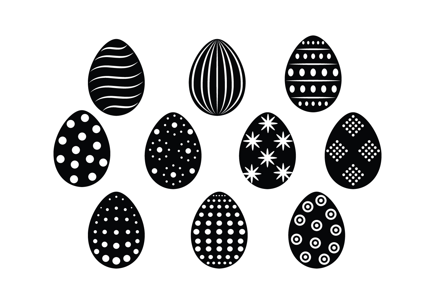 Download Free Easter Eggs Silhouette Vector 144937 Vector Art at Vecteezy